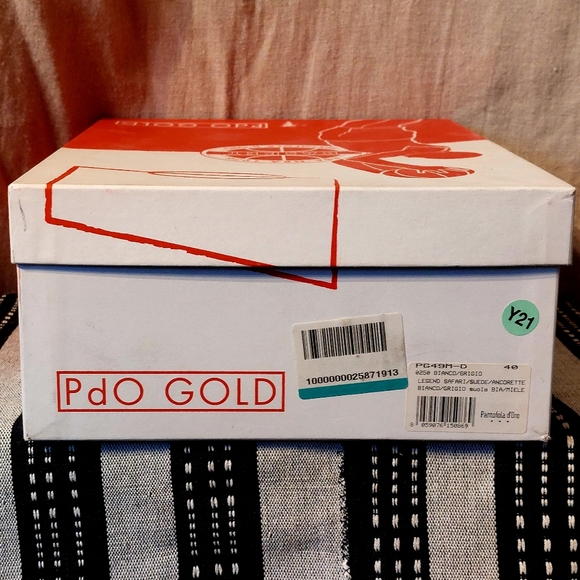 Pantofola d'Oro white & grey hi-top sneaker w sherpa trim, sz 40, EUC - Picture 15 of 16